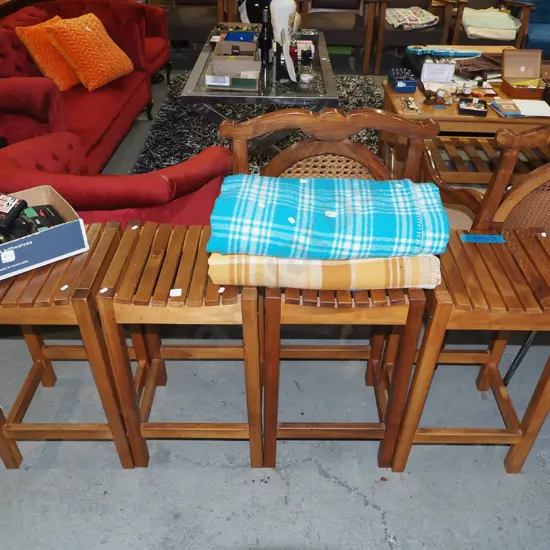 3x rimu stools