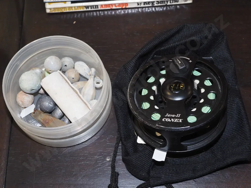 fly fishing reel and sinkers Image 1++