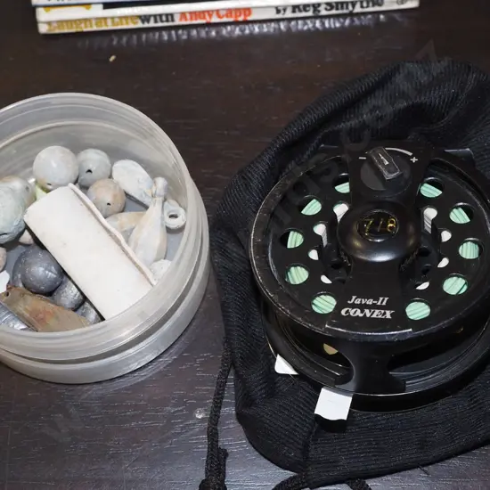 fly fishing reel and sinkers