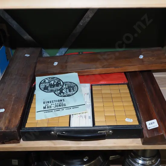 mahjong set and boards