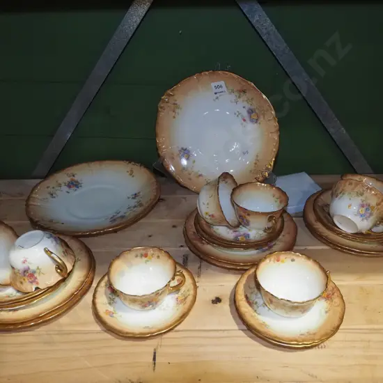 19th century cups, saucers, plates - chips and wear