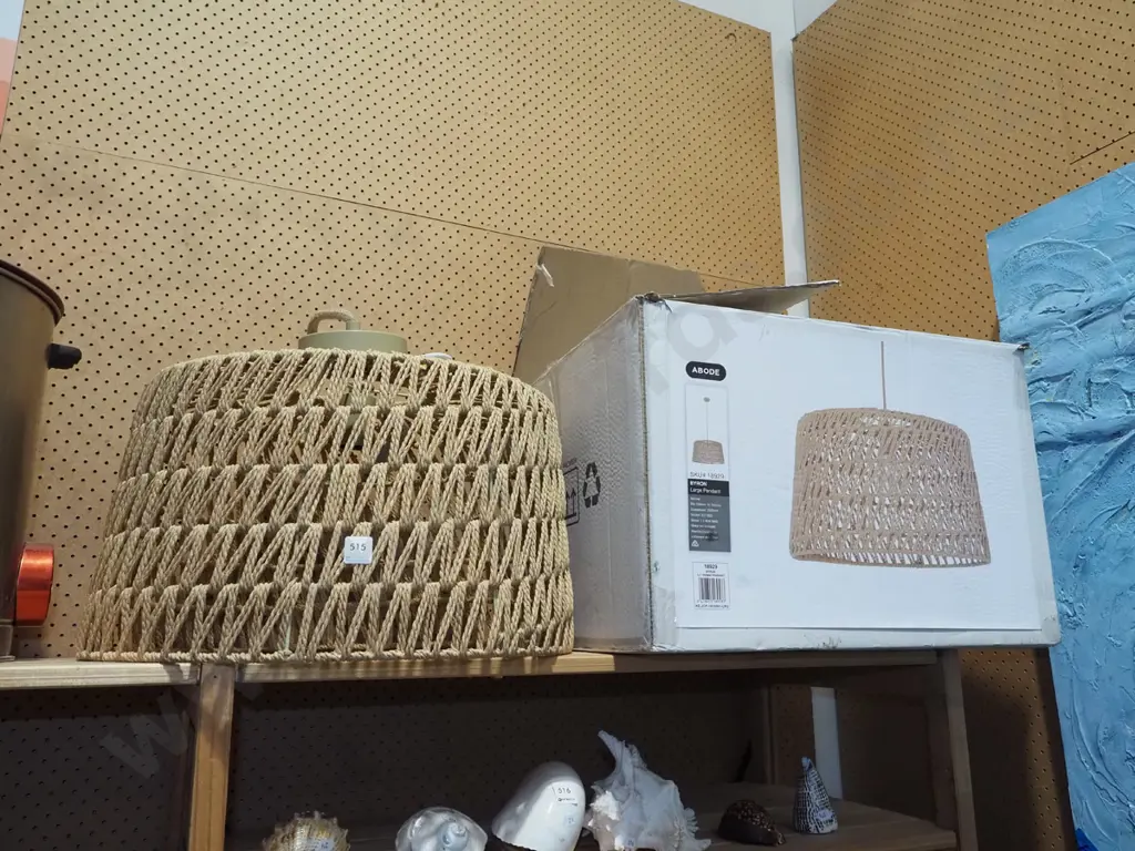 Bode seagrass pendant light shade H355 Diam550 Image 1++