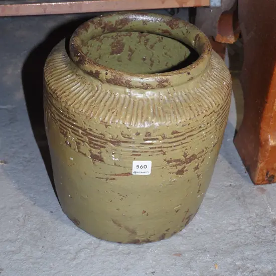 Asian wide mouth storage crock H300