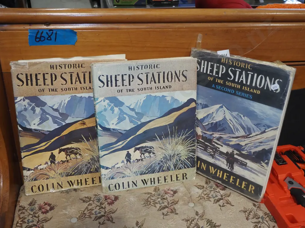 3x Colin Wheler Sheep Stations of the South Island art books Image 1++