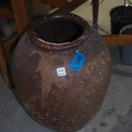 terrracotta wide mouth Chinese storage crock H460