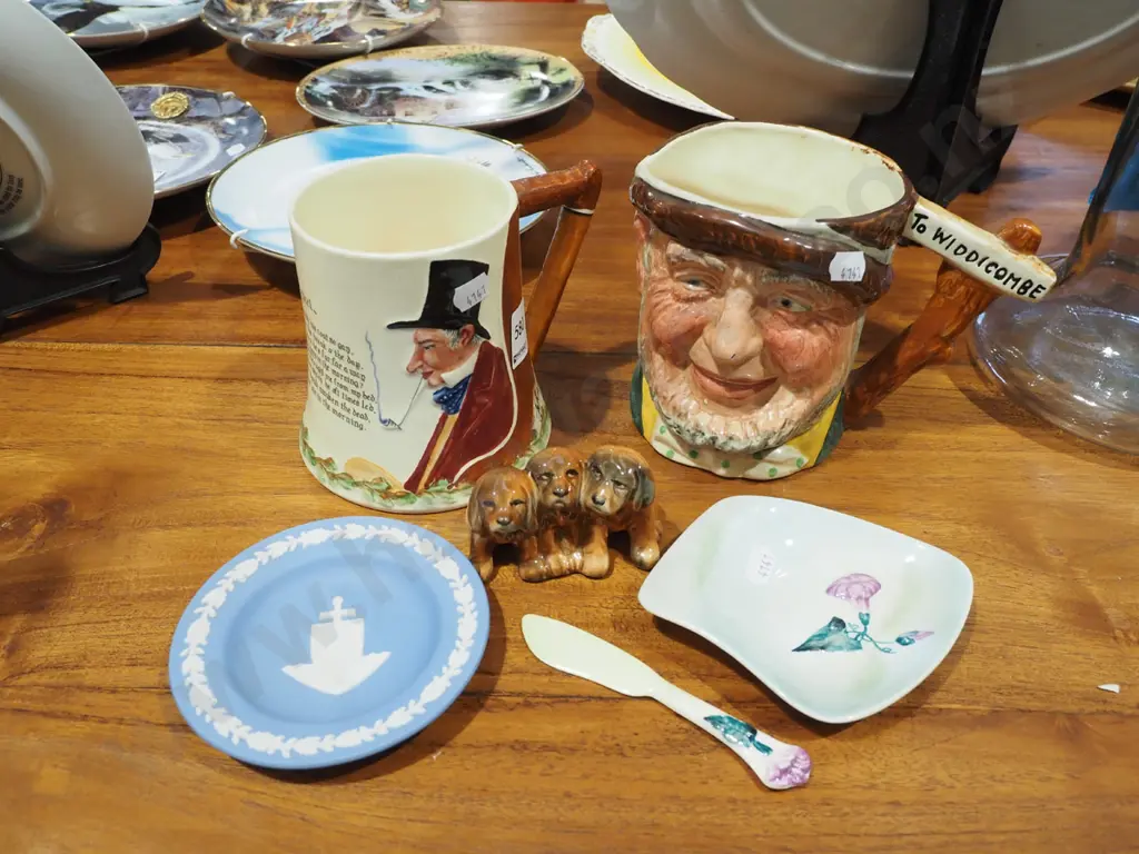 hand painted toby jug, John Peel musical jug, Jasperware dish etc Image 1++