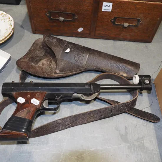 Italian air pistol and holster