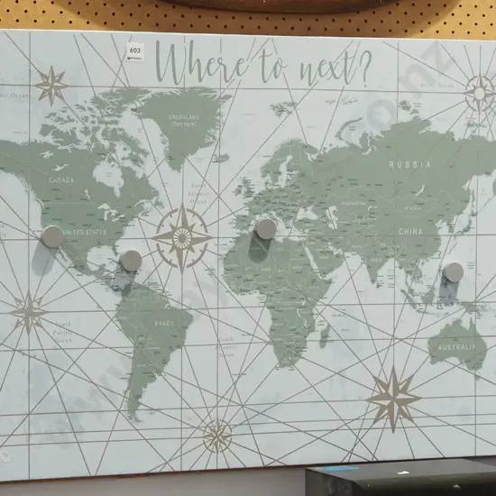 box; print on canvas,where to next map with magnets