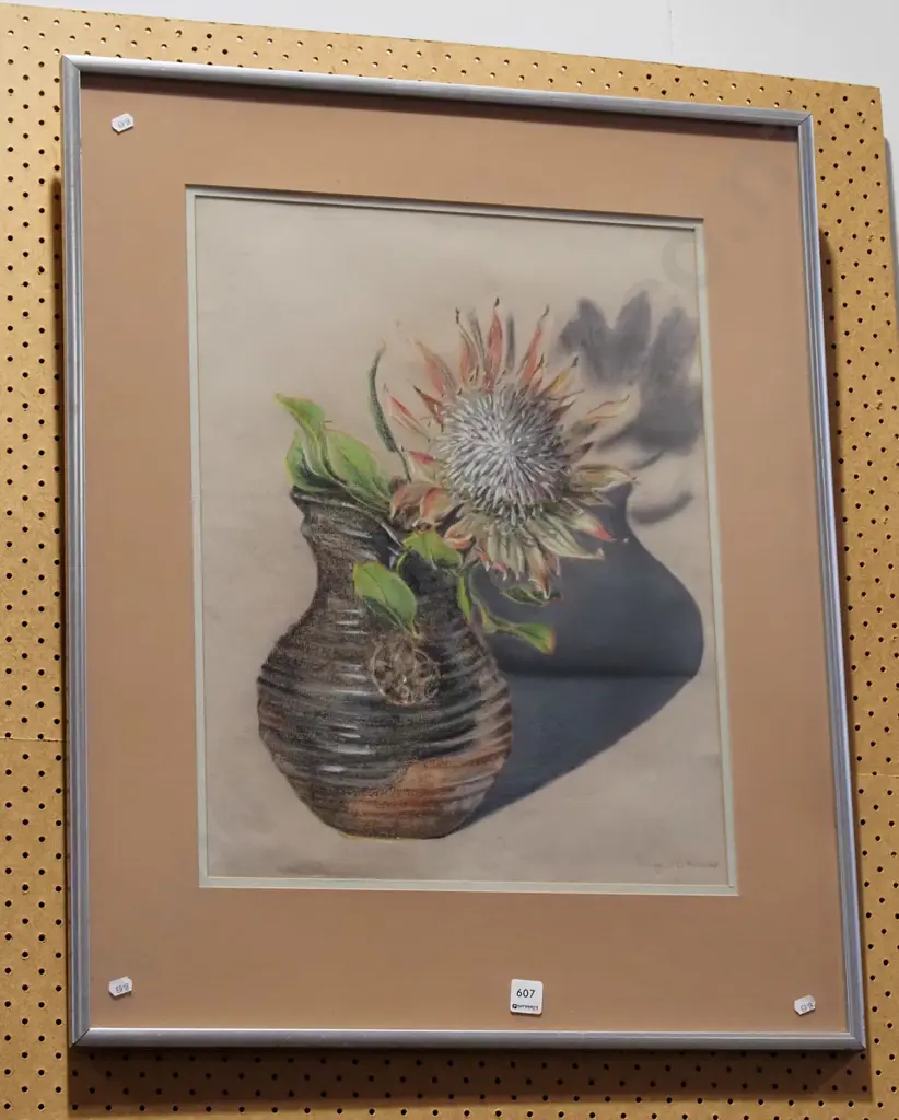 framed pastel - still life flowers Image 1++
