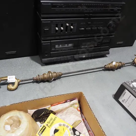 brass wall mounted towel rail -needs attention