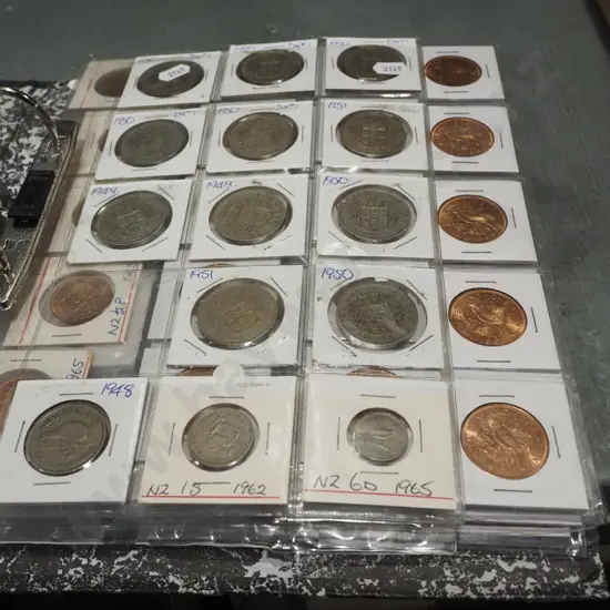 folder of coins