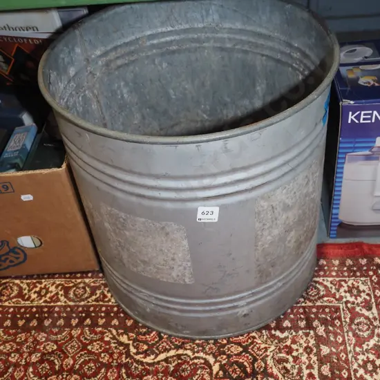 large galvanised tin H400