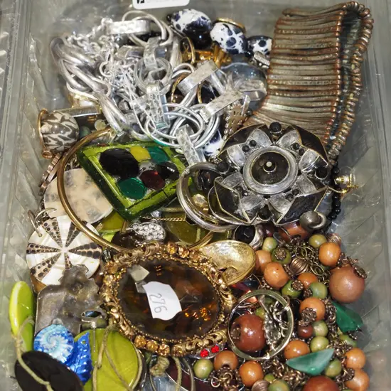 tray of costume jewellery