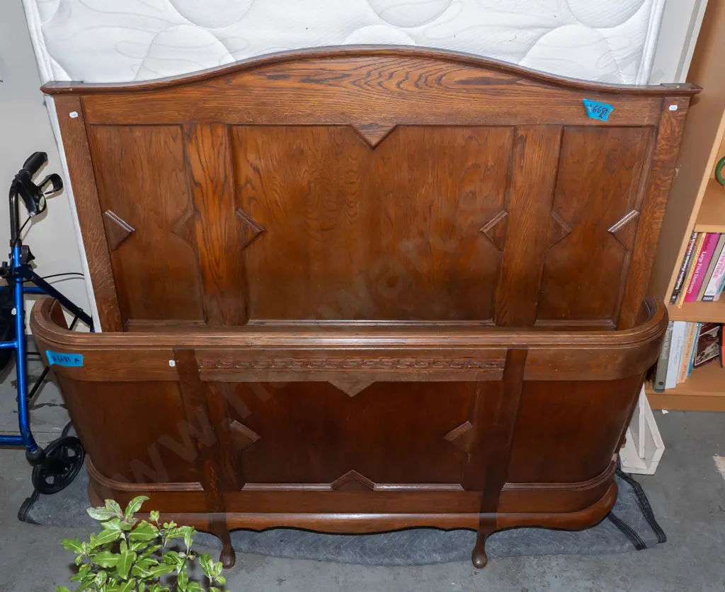 double slat based bed with mattress oak bed ends Image 1++