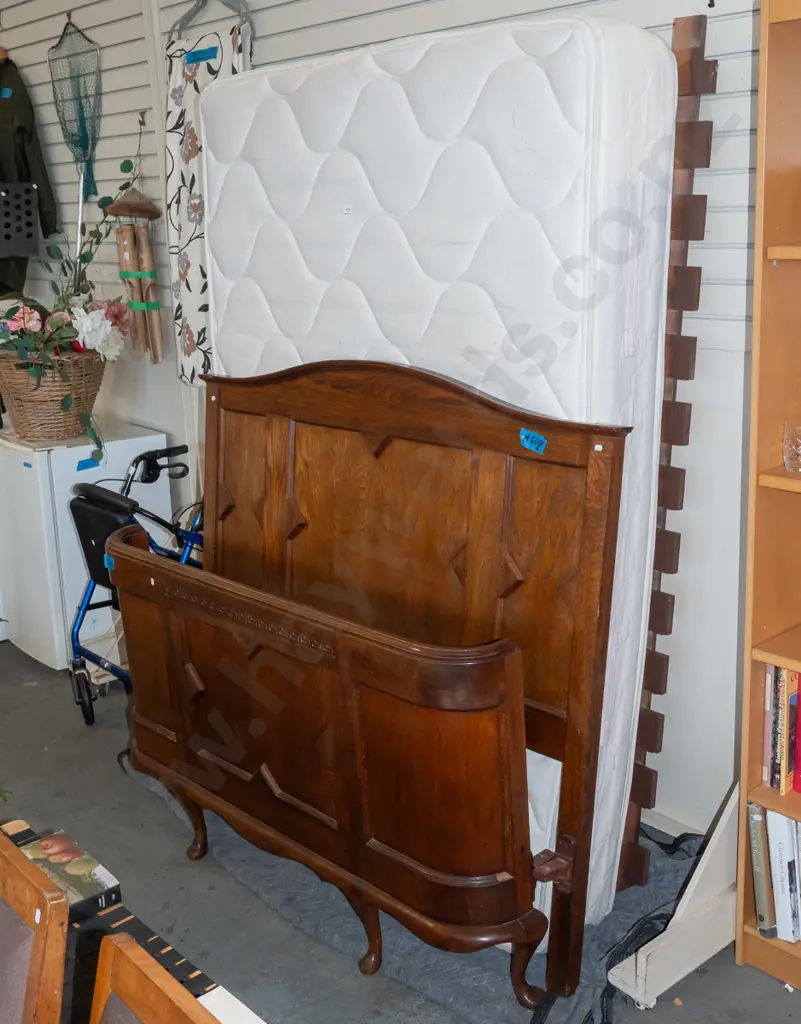 double slat based bed with mattress oak bed ends Image 1++
