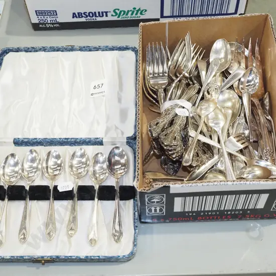 cased cutlery, plated cutlery