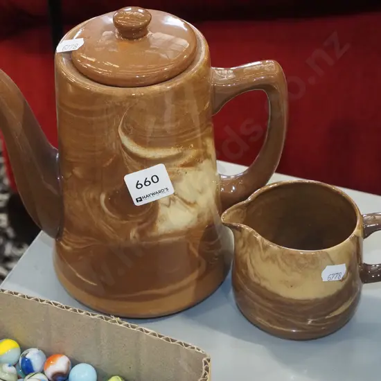 Temuka Te Rona coffee pot and creamer