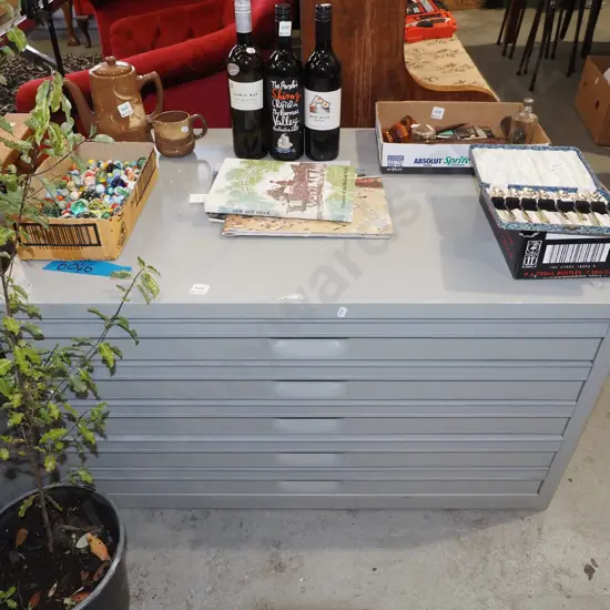 metal 5 drawer plan drawers H540 W960 D655