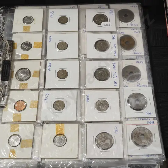 folder of coins