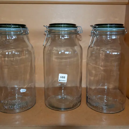 3x nothing naughty storage jars H270