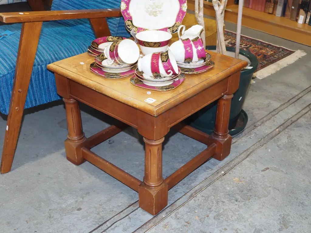 mahogany end table H420 W500 D500 Image 1++