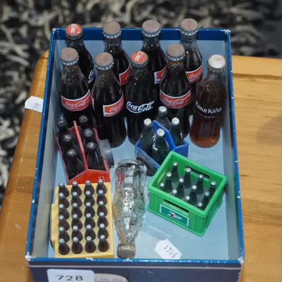 box of miniature Coca Cola bottles