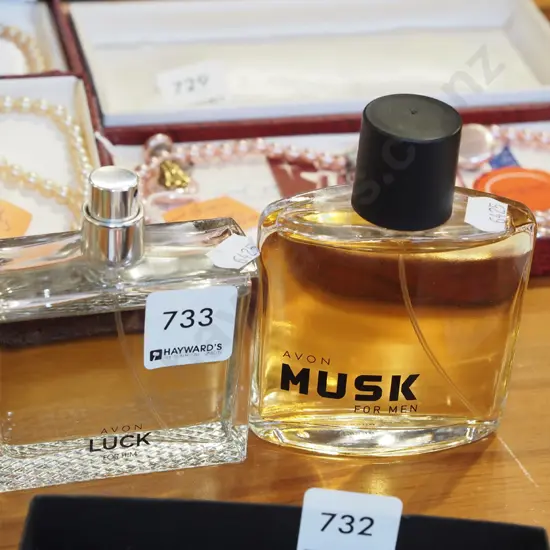 2x bottles of Avon perfume  - Luck For Him, Musk For Men