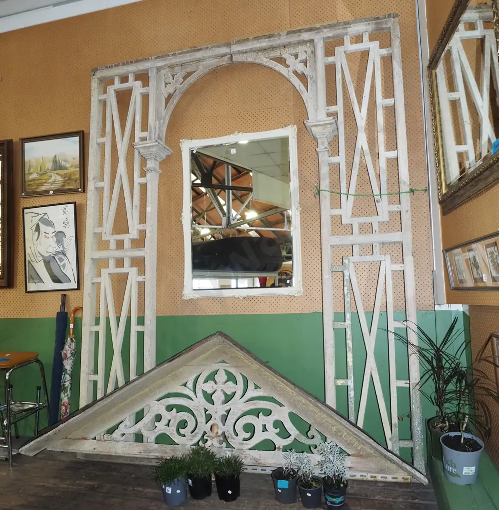 restorer's wooden garden arch in 2 sections Overall approx H3210 W12010 Image 1++