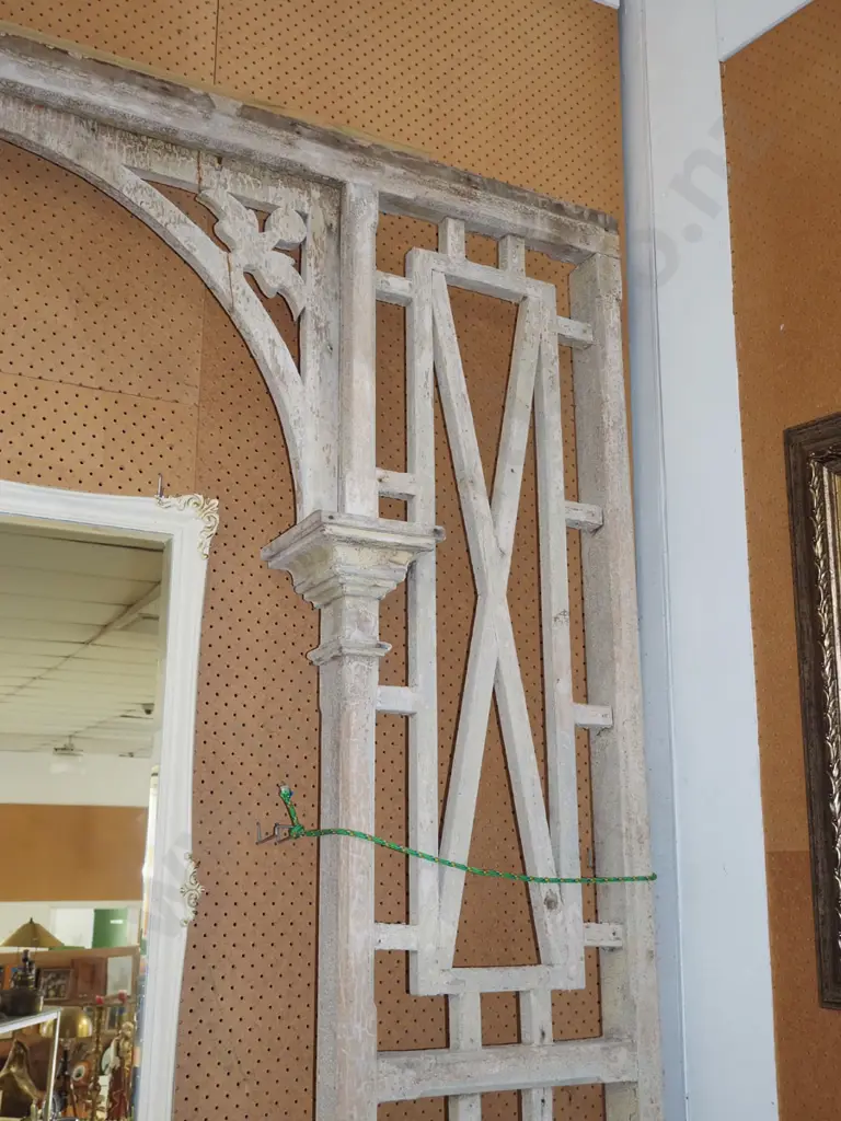 restorer's wooden garden arch in 2 sections Overall approx H3210 W12010 Image 1++