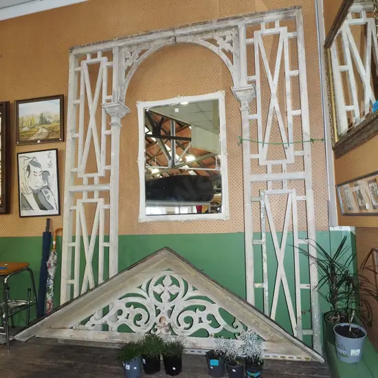 restorer's wooden garden arch in 2 sections Overall approx H3210 W12010