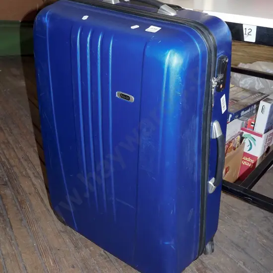 Flylite blue hard suitcase