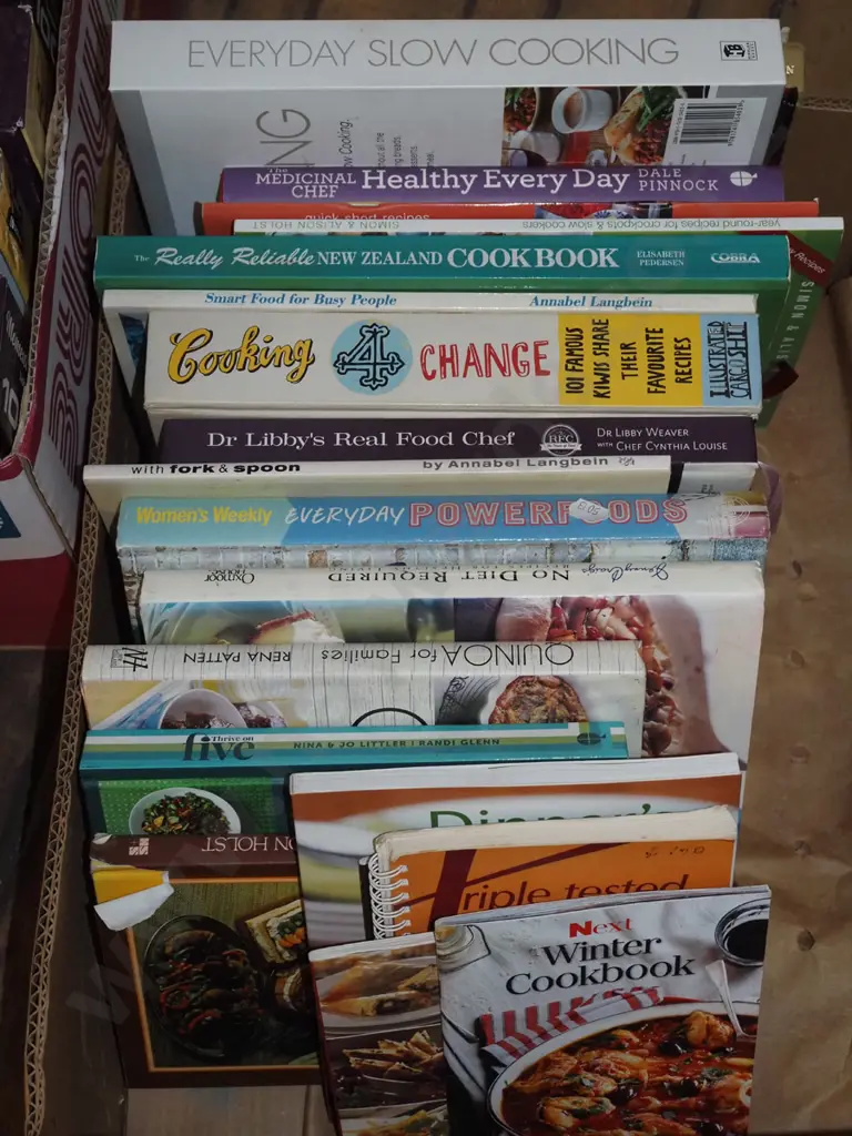 box of cookbooks Image 1++