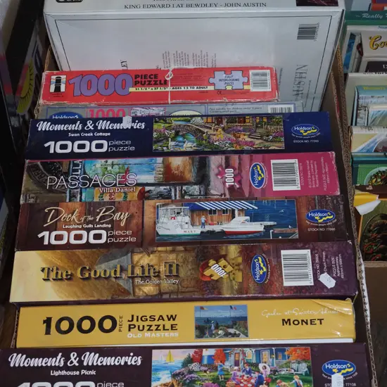 box of puzzles