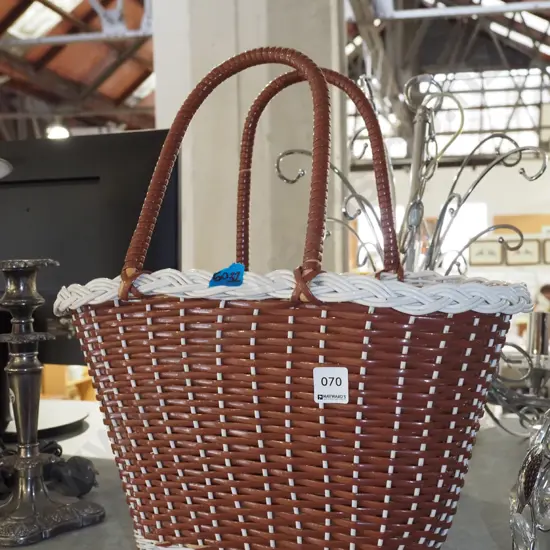 woven plastic basket