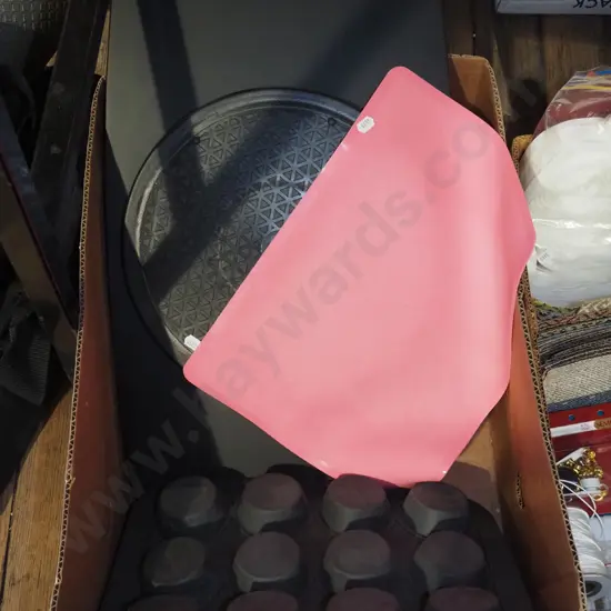 box; silicone baking sheet, muffin tray, lazy susan etc.