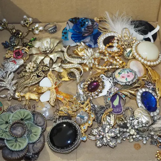 box of costume jewellery
