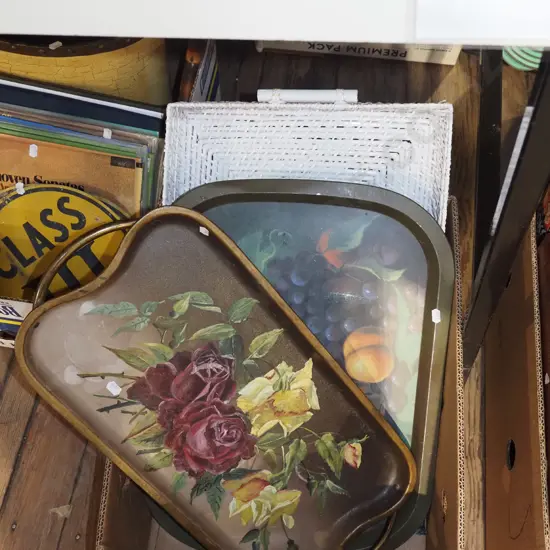 box; various trays