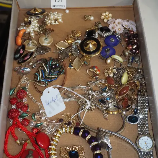 tray of costume jewellery