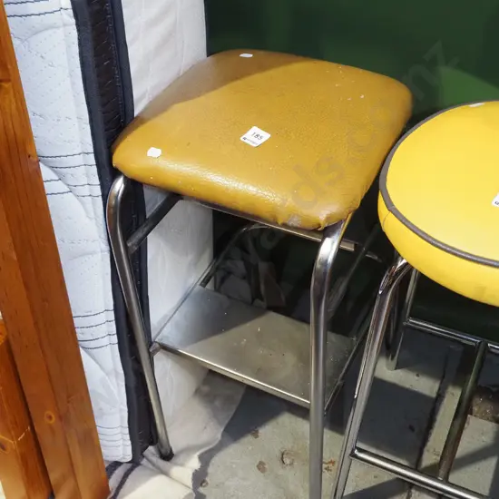 mustard vinyl top kitchen step stool