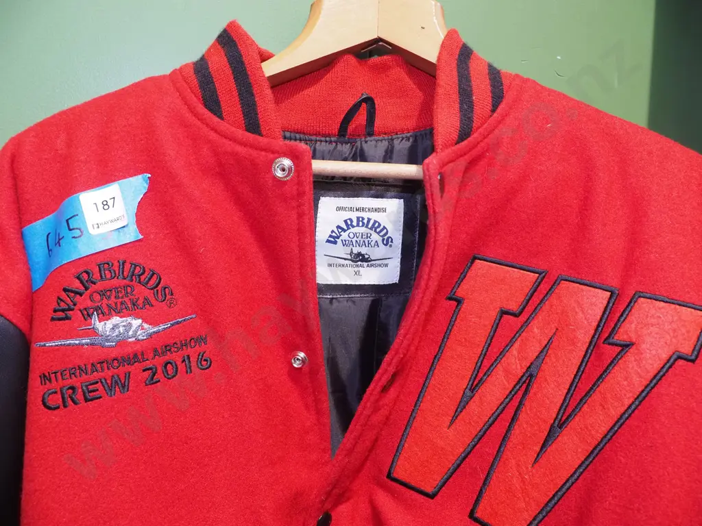 War Birds Over Wanaka International Air Show Crew 2016 bomber jacket - size XL Image 1++