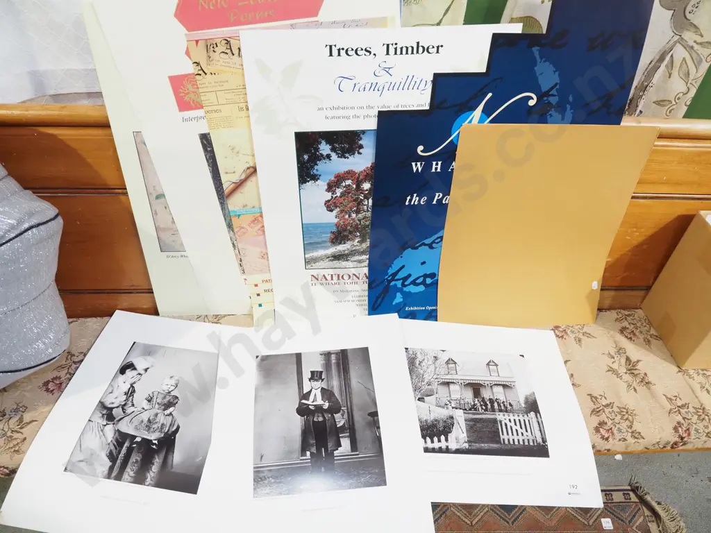 historic unframed photographic prints, various promotional posters Image 1++