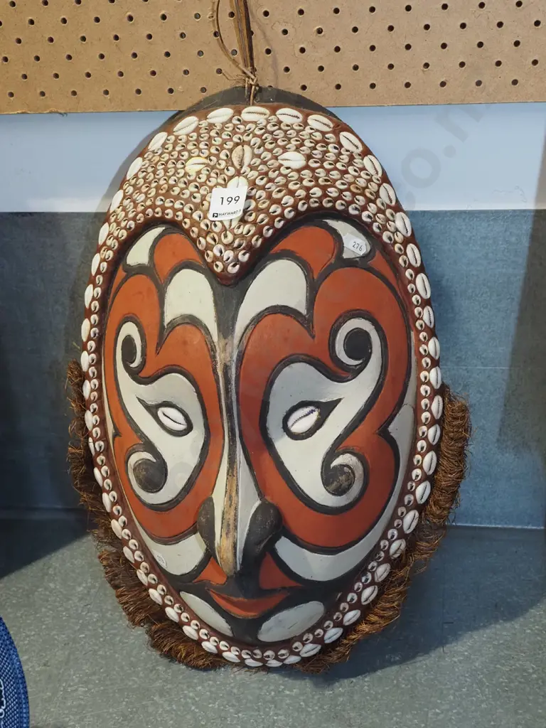wooden ethnic wall hanging mask H440 Image 1++