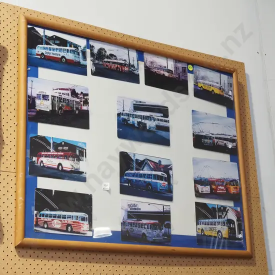 framed photo prints - trolley buses