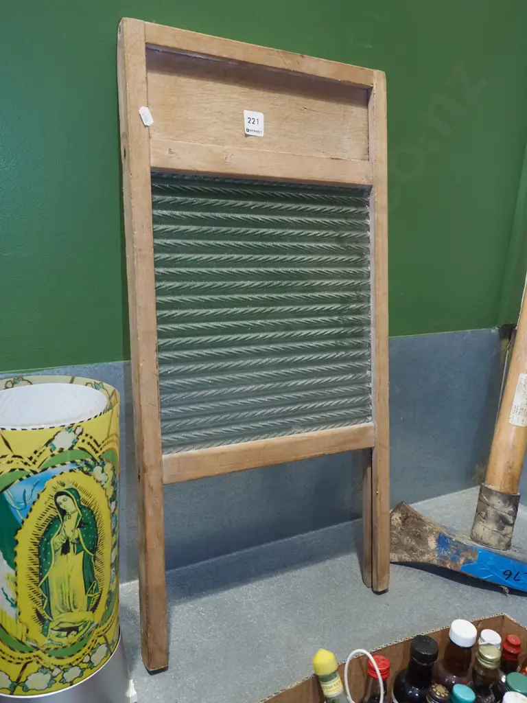 glass and wood washboard Image 1++