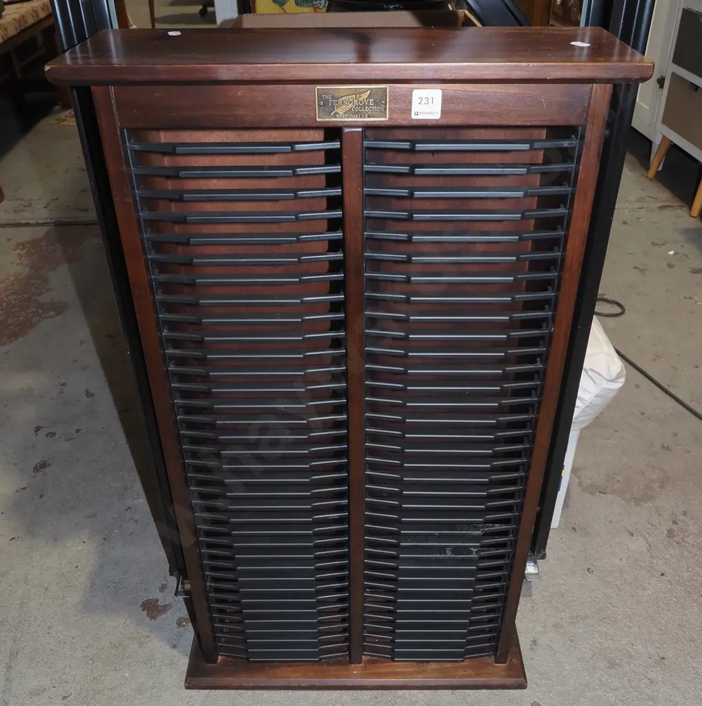 Ferngrove wood and plastic DVD tower H880 Image 1++