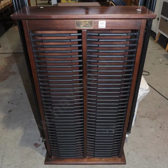 Ferngrove wood and plastic DVD tower H880