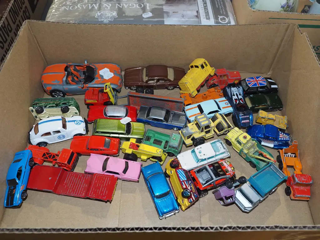 box of toy vehicles Image 1++