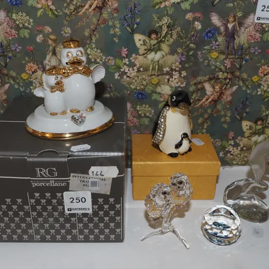 crystal figurines etc
