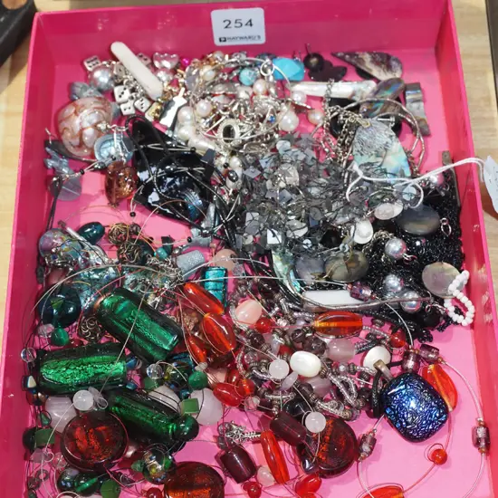 tray of costume jewellery