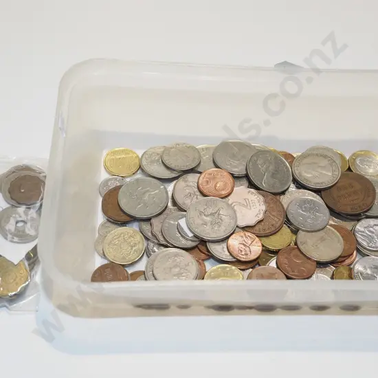 tray of coins